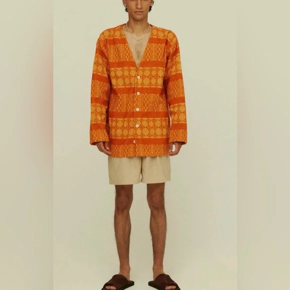 OAS COMPANY ORANGE VENTURA TERRY
CARDIGAN - Medium - Picture 1 of 7